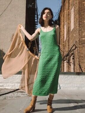 Ajaie Alaie Knit Scoop Neck Long Dress Size S